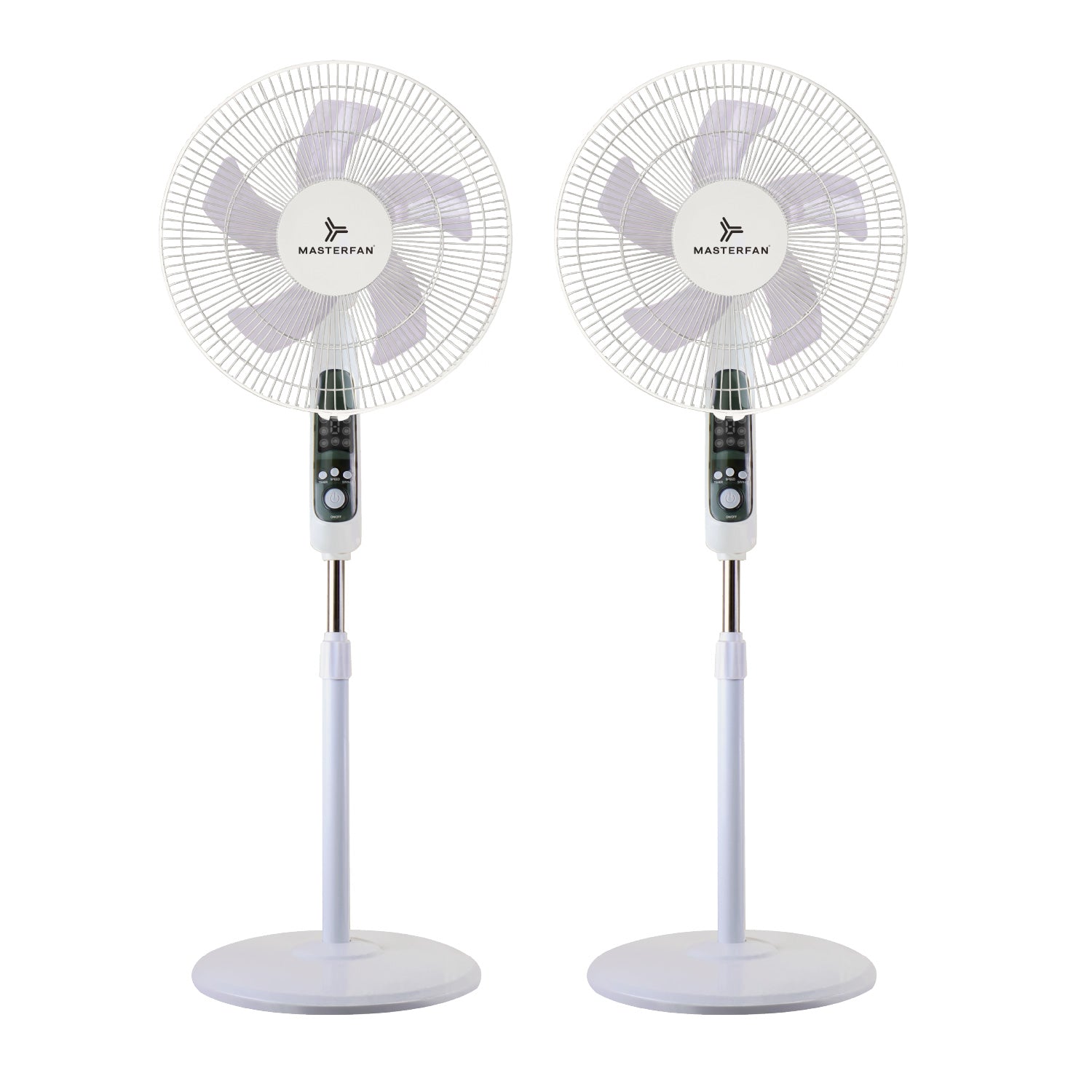 Paquete 2 piezas Ventilador De Pedestal Apolo 16" Blanco
