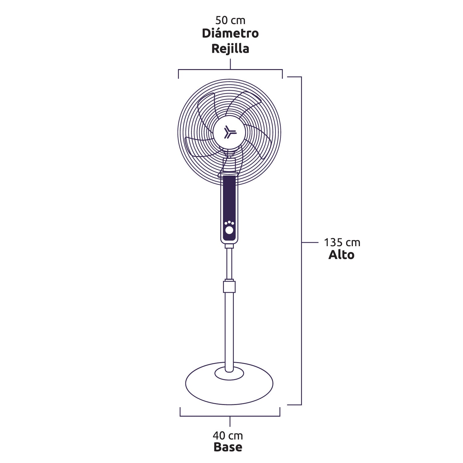 Paquete 2 piezas Ventilador De Pedestal Apolo 18" Blanco