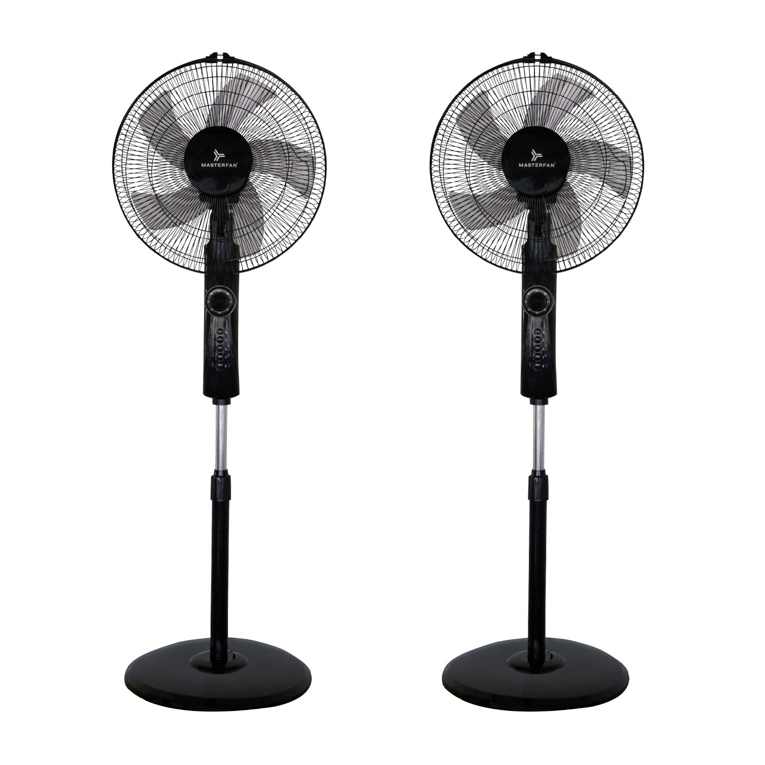 Paquete 2 piezas Ventilador De Pedestal Ares 16" Negro