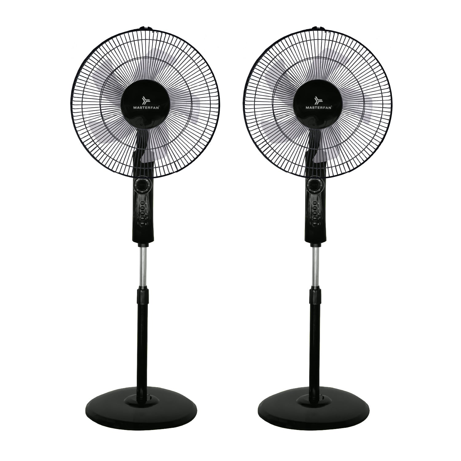 Paquete 2 piezas Ventilador De Pedestal Ares 18" Negro