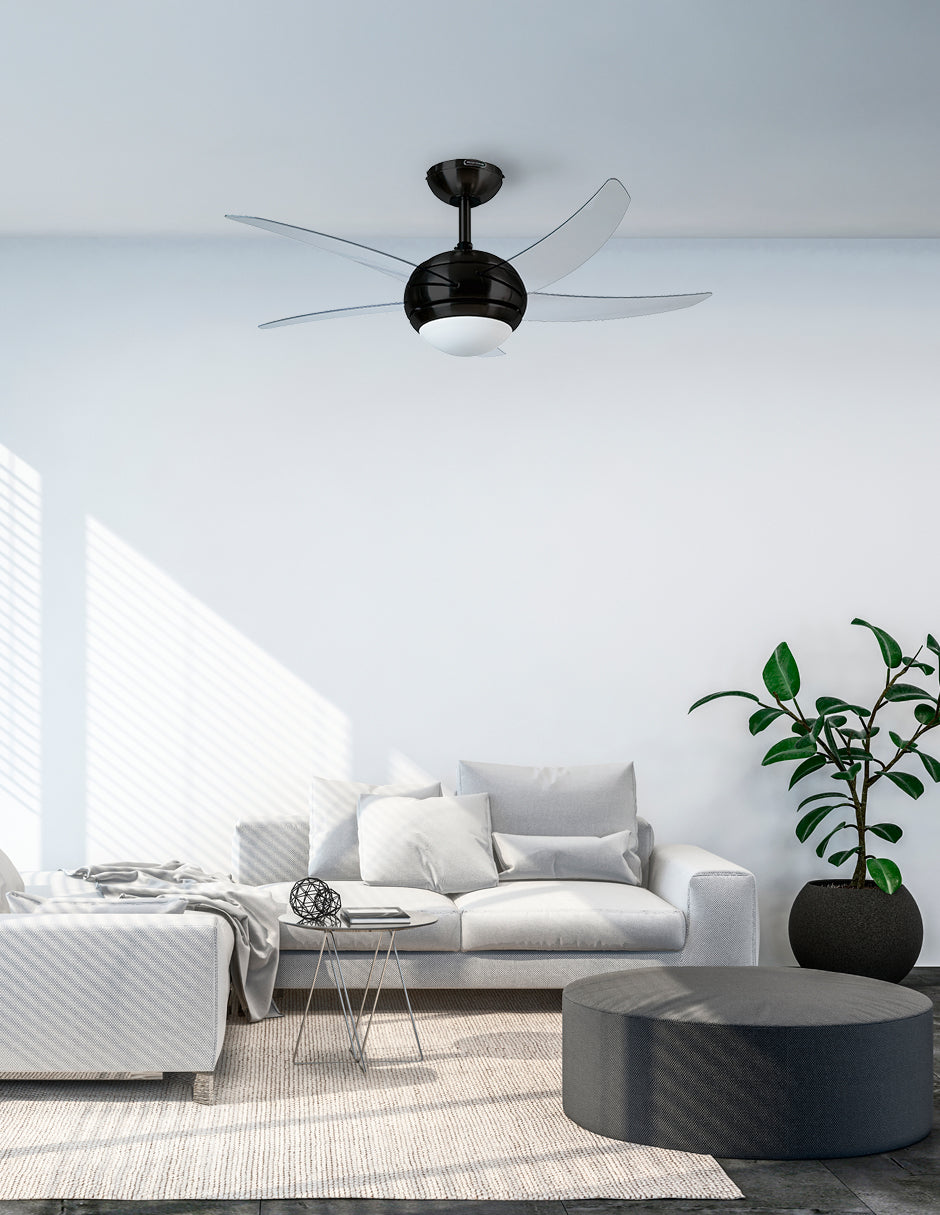 Ventilador de Techo DUBAI Negro 48" Acrilico