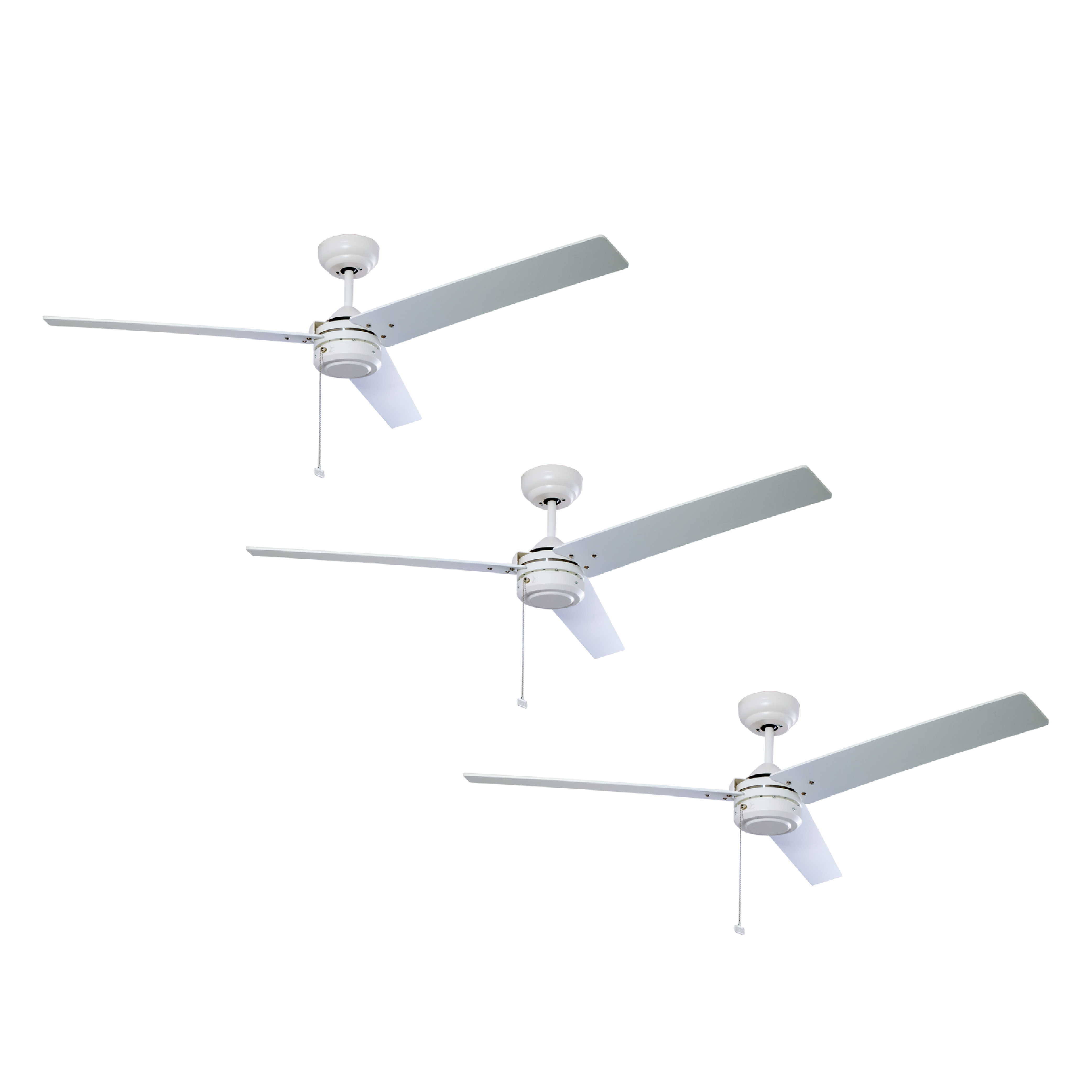 Kit de 3 Ventiladores Bianco 52" Blanco