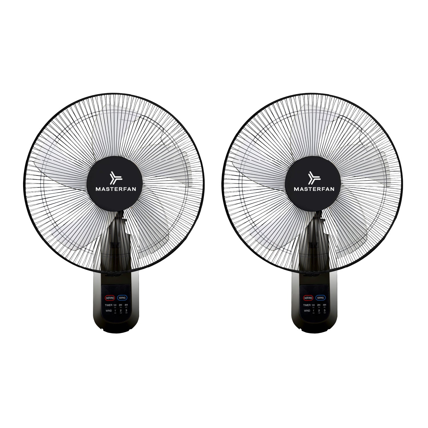 Paquete 2 piezas Ventilador Muro 18" Negro