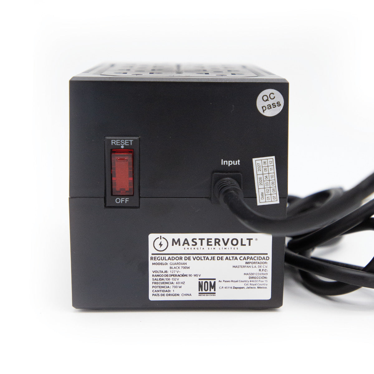 Regulador de Voltaje GUARDIAN BLACK 700W Negro