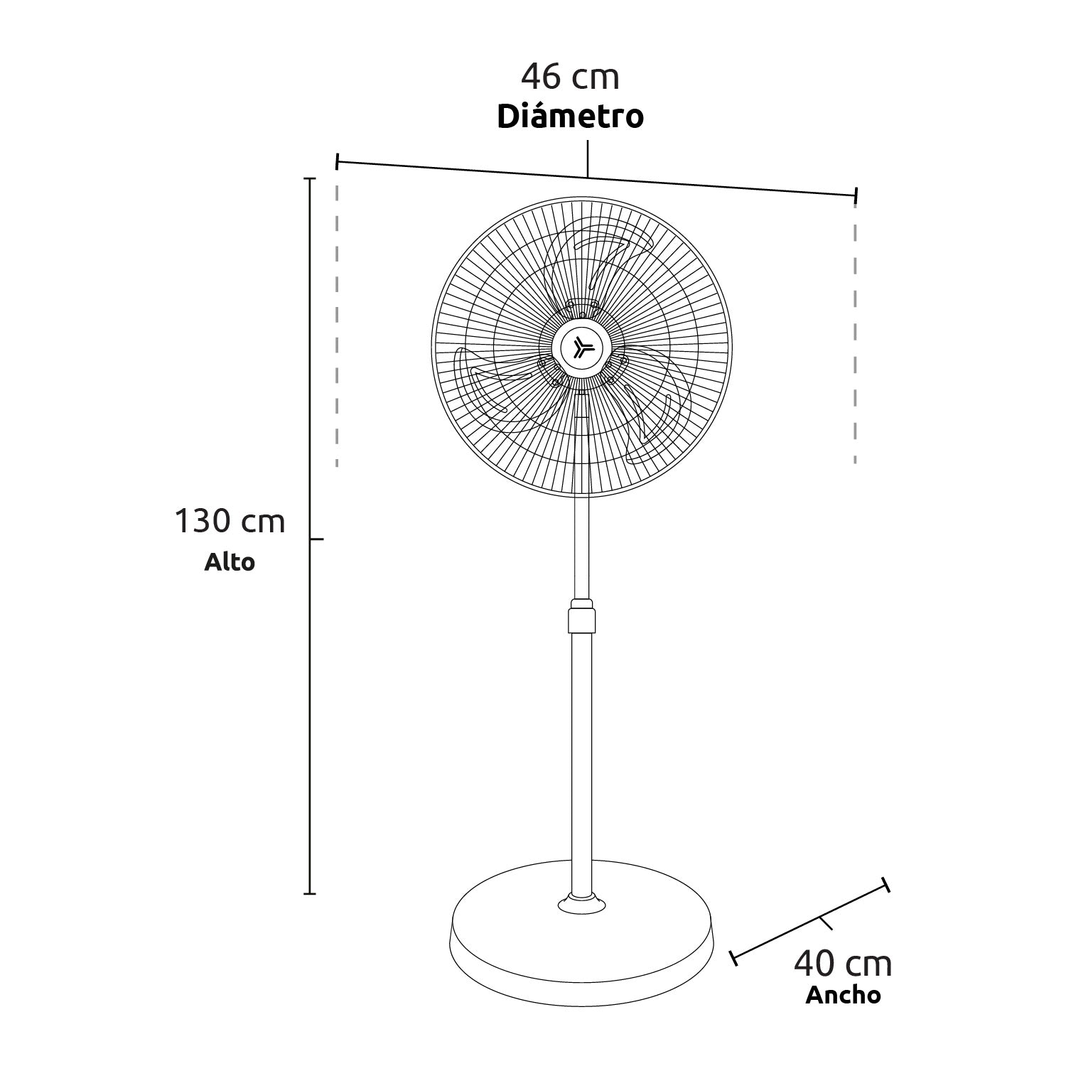 Ventilador X1 Turbo 18" Negro