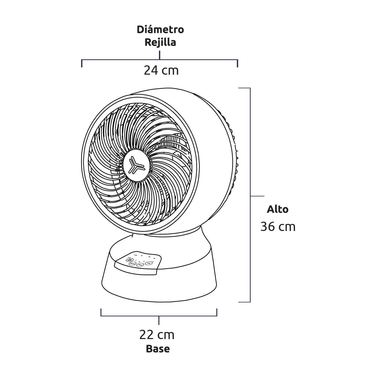 Ventilador Iris 7" Blanco