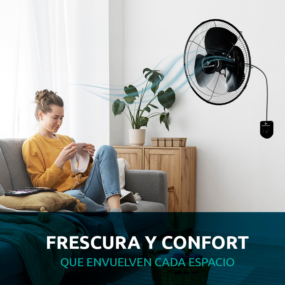 Paquete 2 piezas Ventilador Orbital 16 Negro