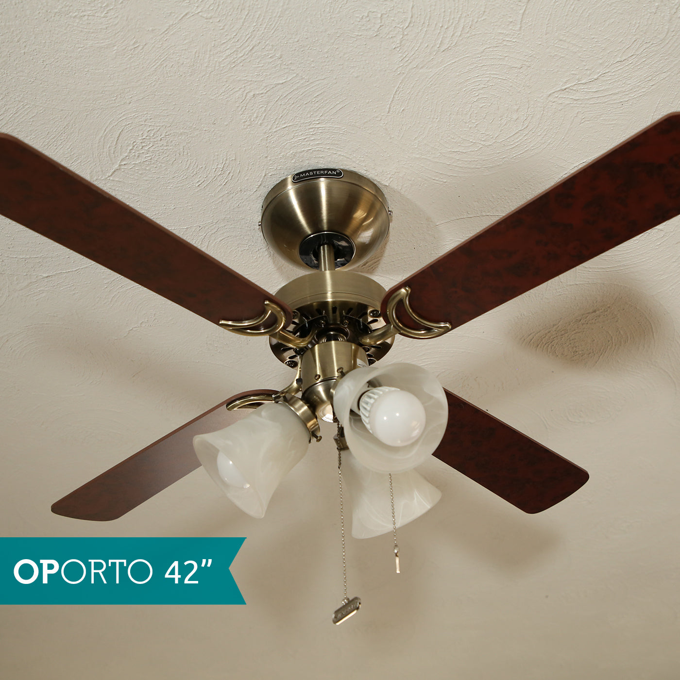 ventilador oporto dorado