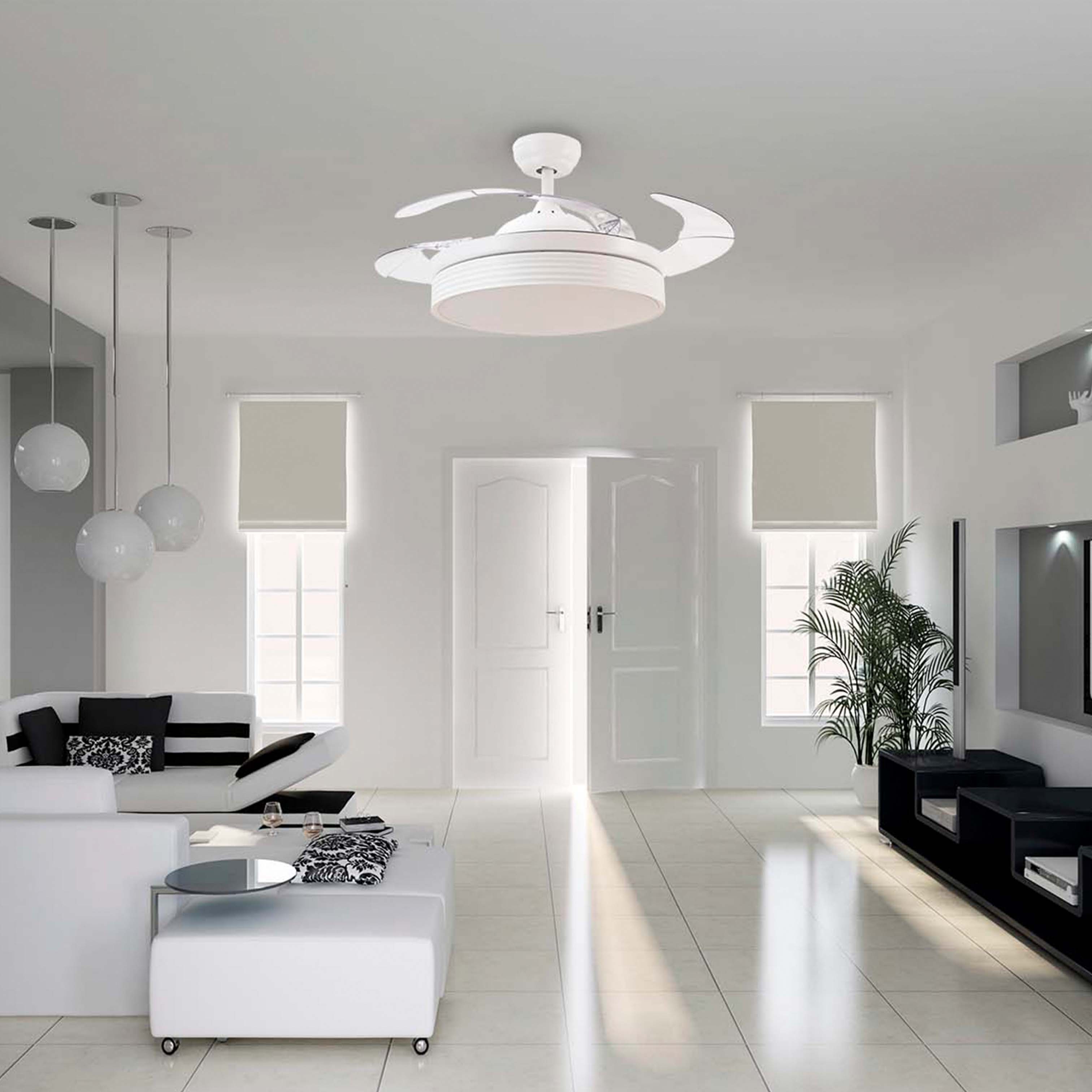 ventilador de techo blanco
