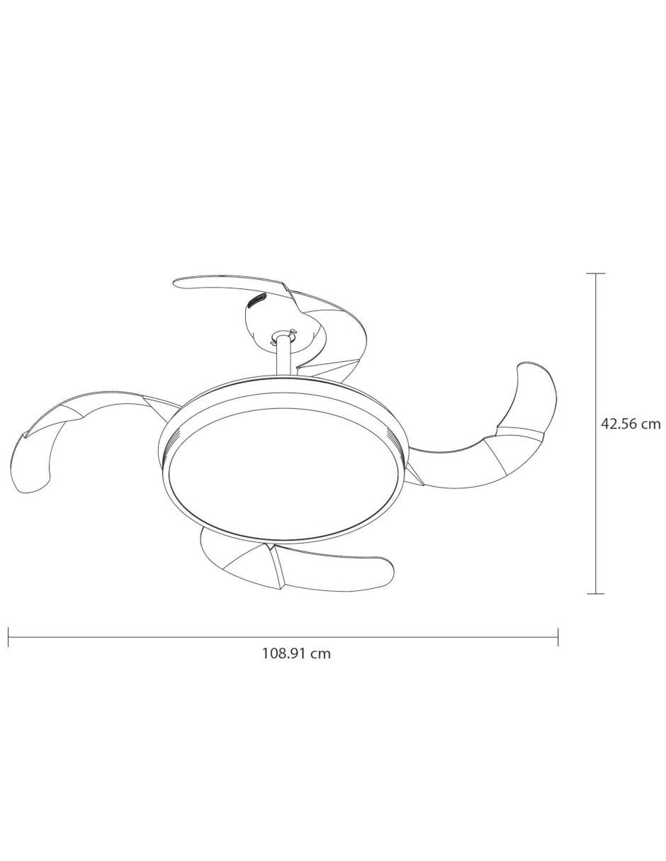 ventilador de techo de aspas retráctiles