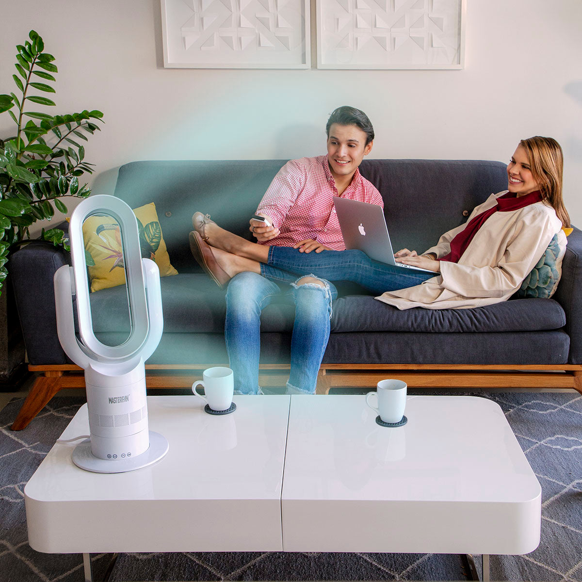 Ventilador/Calefactor Sole 10" Sin Aspas Blanco