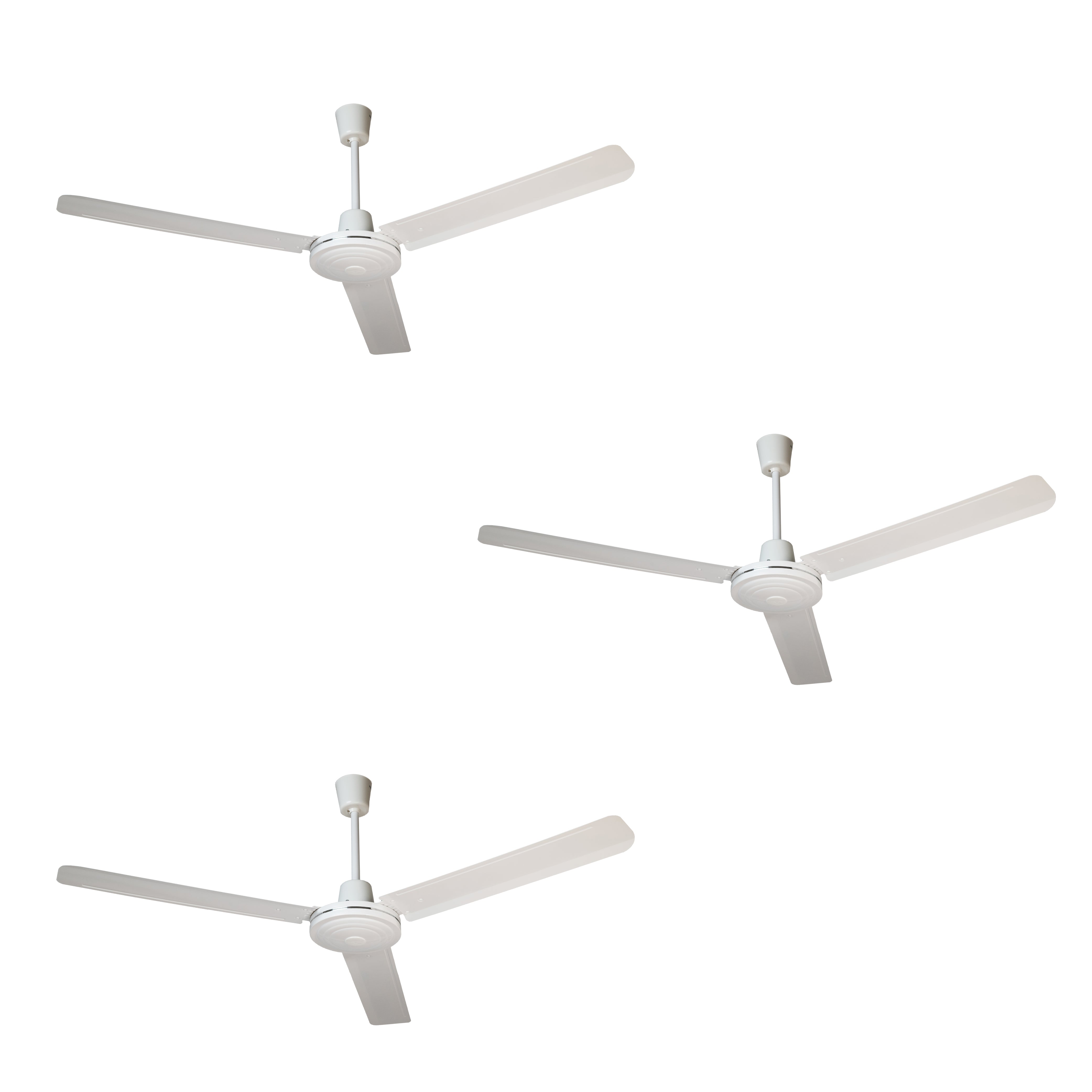 Paquete 3pzs Ventilador Hércules 56" Blanco