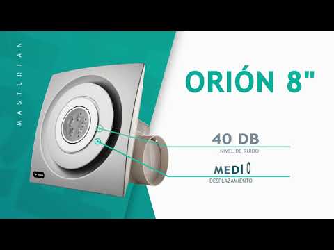 Extractor Orion 8" Satinado Centrifugo con Lampara