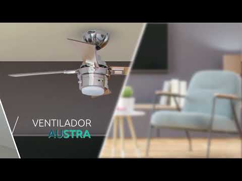 Ventilador Austra 42" Satinado + Control Remoto Zeus