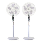 Paquete 2 piezas Ventilador De Pedestal Apolo 16" Blanco
