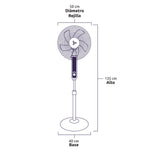 Paquete 2 piezas Ventilador De Pedestal Apolo 18" Blanco