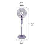 Ventilador De Pedestal Ares 18" Negro