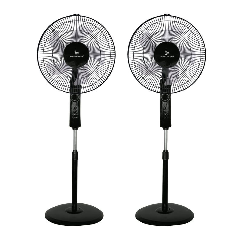 Paquete 2 piezas Ventilador De Pedestal Ares 18" Negro