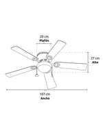 Ventilador de Techo METRO 42" Negro