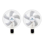Paquete 2 piezas Ventilador Muro 18" Blanco