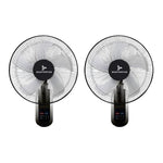 Paquete 2 piezas Ventilador Muro 18" Negro