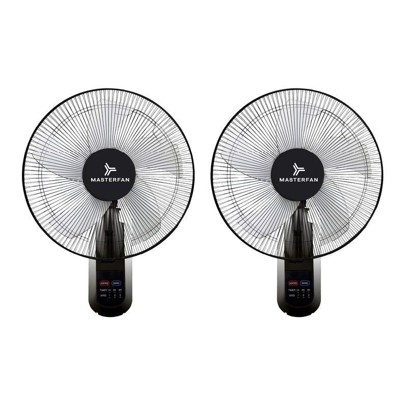 Paquete 2 piezas Ventilador Muro 18" Negro