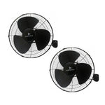 Paquete 2 piezas Ventilador Orbital 16 Negro